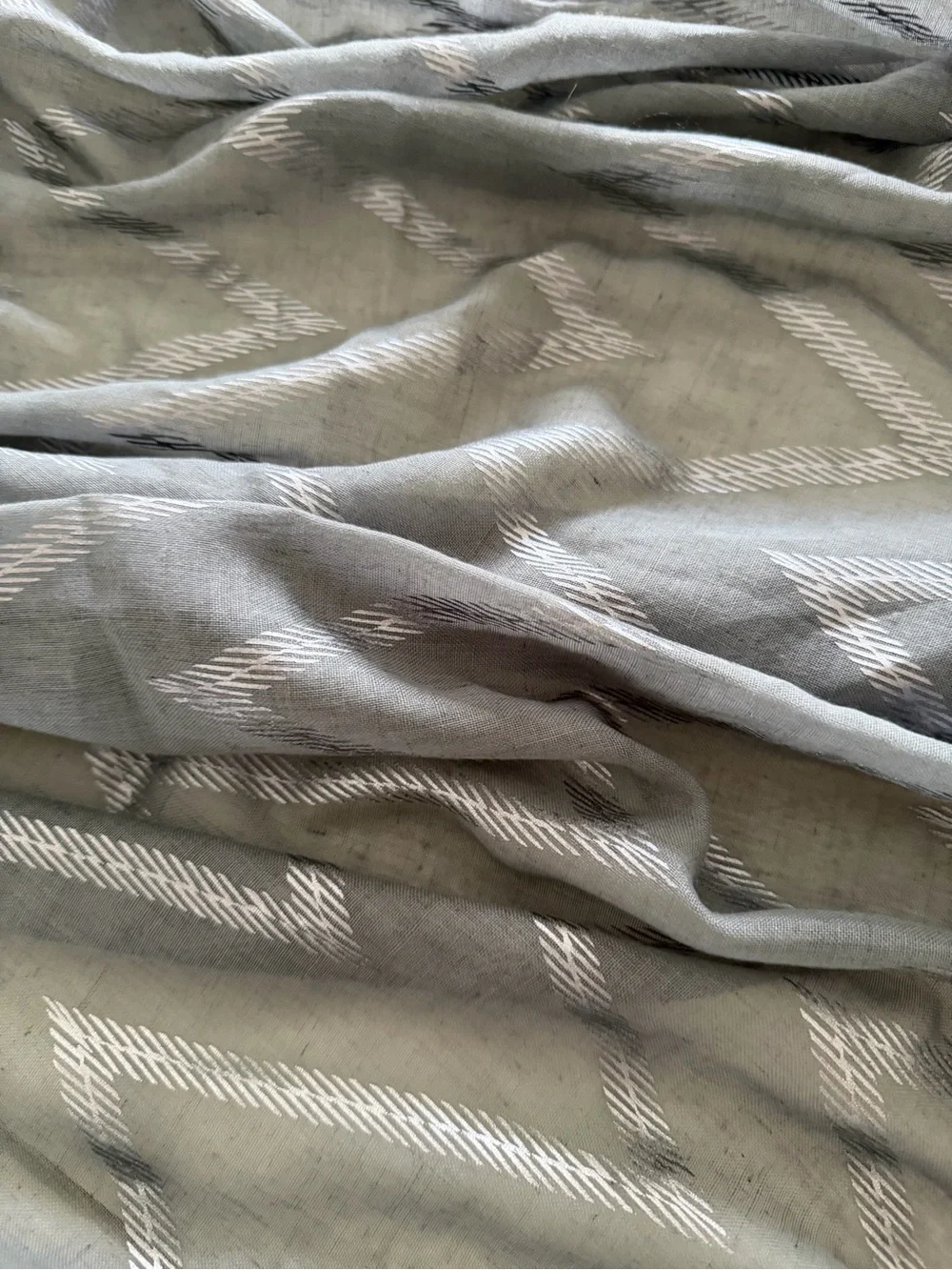 Lightweight Gray Women’s Scarf/ Shawl – Elegant Sheer Texture